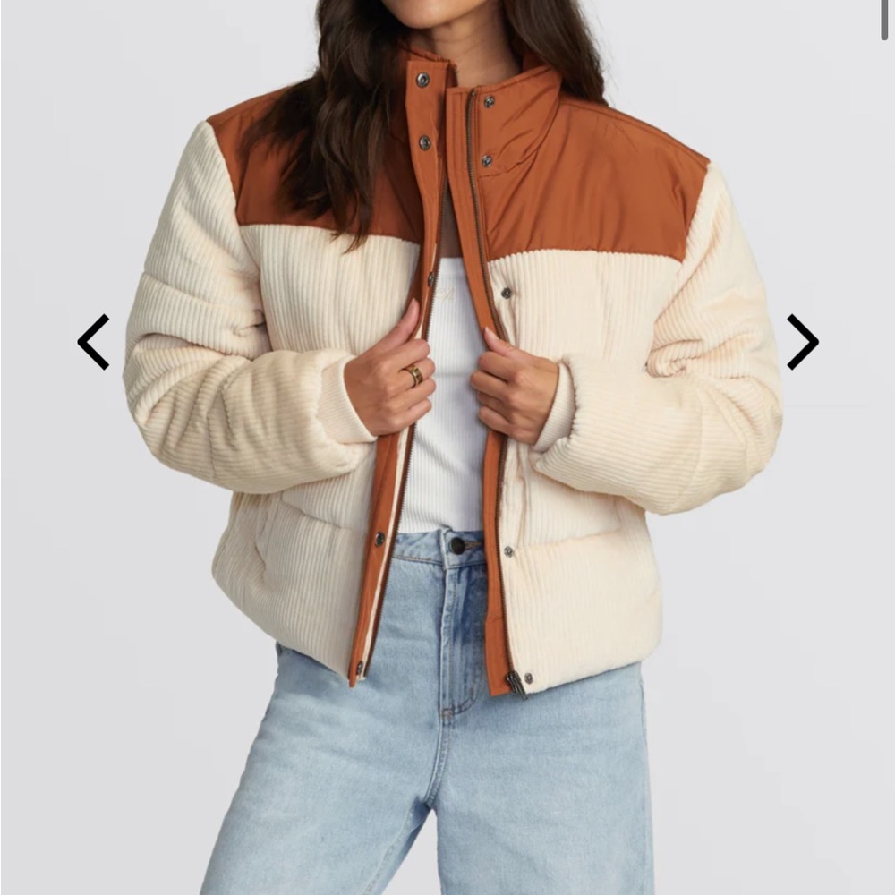 Women's Cream and Brown Jacket